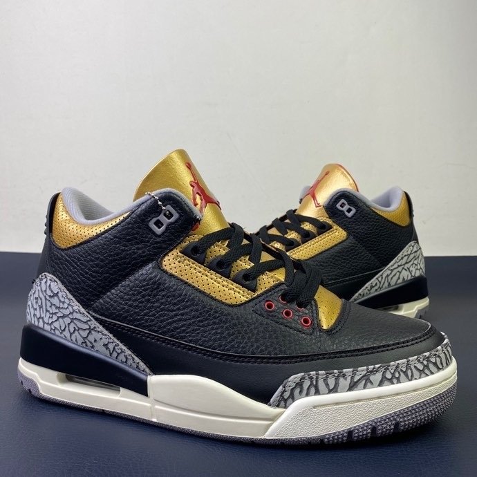 Air Jordan 3 Retro Black/Gold(us7.5-13)